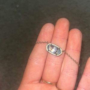 Kendra scott Abalone shell gold necklace